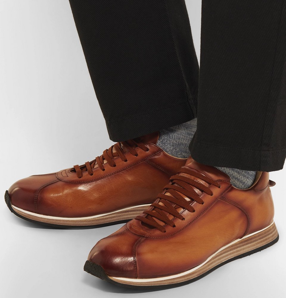 Officine Creative Keino Polished Leather Sneakers OFFICINE CREATIVE Gimnasio 001 Deerskin Sneakers for Men  main image 4