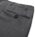 Canali - Dark-Grey Slim-Fit Mélange Wool-Sharkskin Suit Trousers - Men - Dark gray