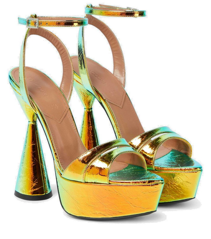 Photo: D'Accori Skye mirrored faux leather platform sandals