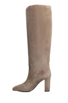Via Roma 15 High Heels Boots In Beige Suede