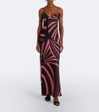 Pucci Iride caped silk twill gown