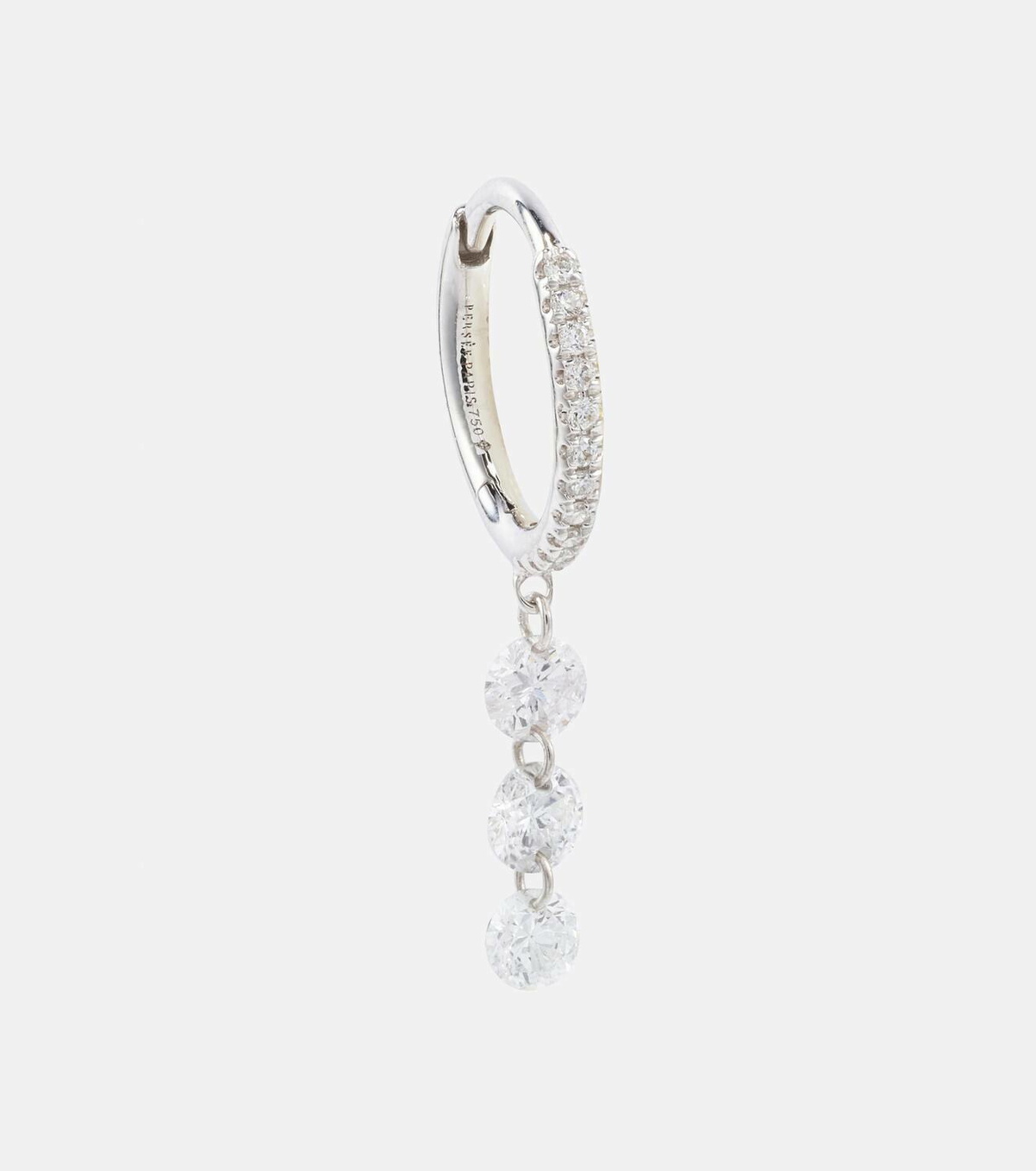Persée 18kt gold single earring with diamonds