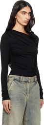 Entire Studios Black Drape Top