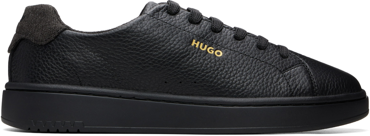 Hugo Black Leather Sneakers