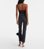 Area Bow-detail cropped straight jeans