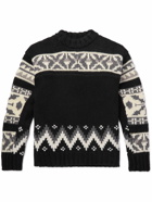 Sacai - Fair Isle Wool-Blend Sweater - Black