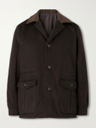 Caruso - Dalila Suede-Trimmed Wool Jacket - Brown
