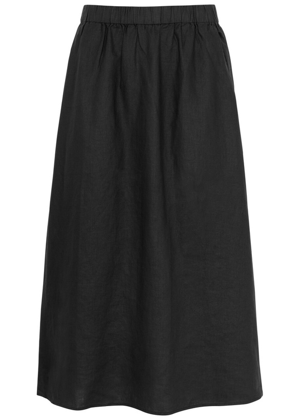 Photo: Eileen Fisher Linen Midi Skirt Black
