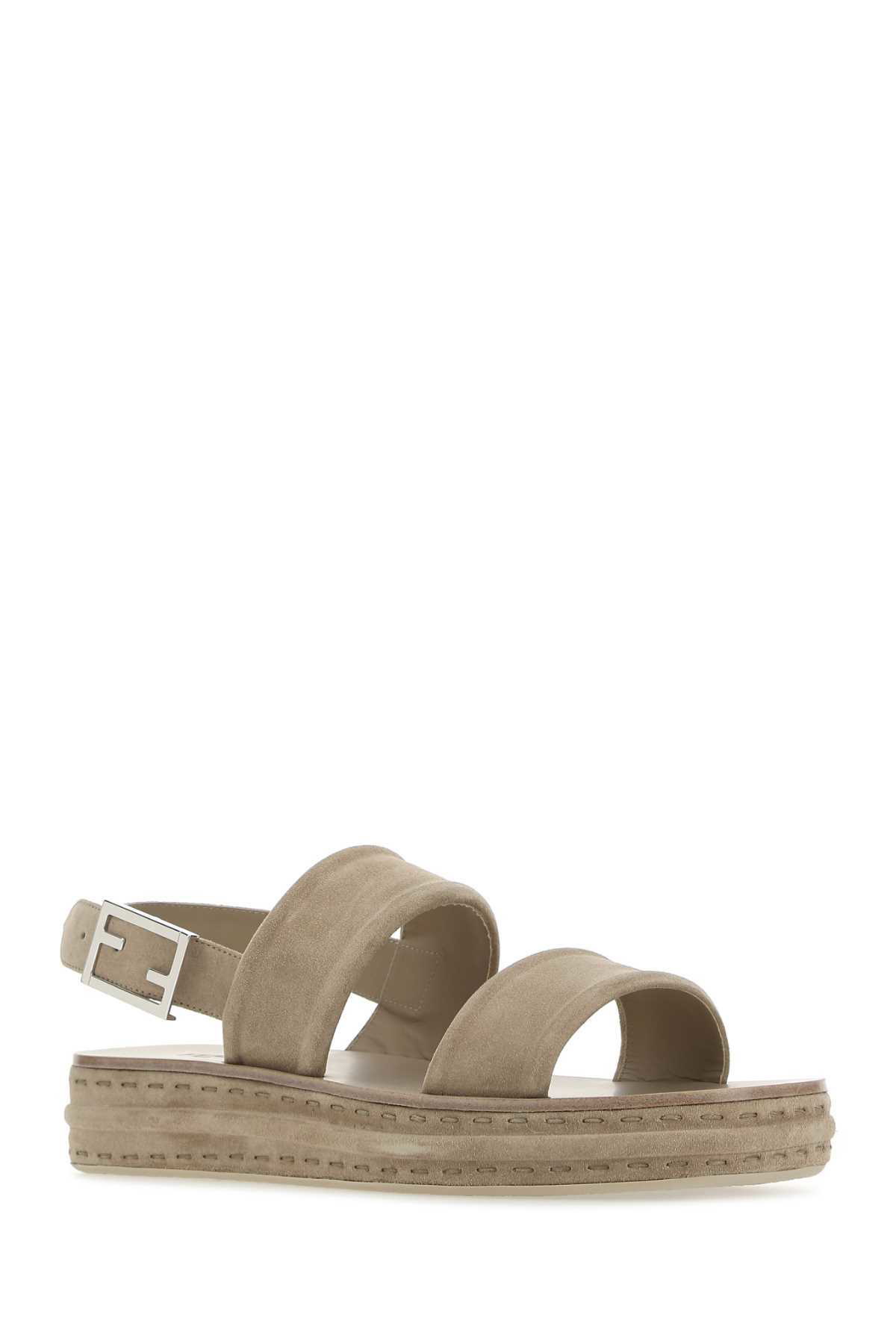 サンダル Fendi Cappuccino suede sandals Fendi Cappuccino Suede Sandals Fendi