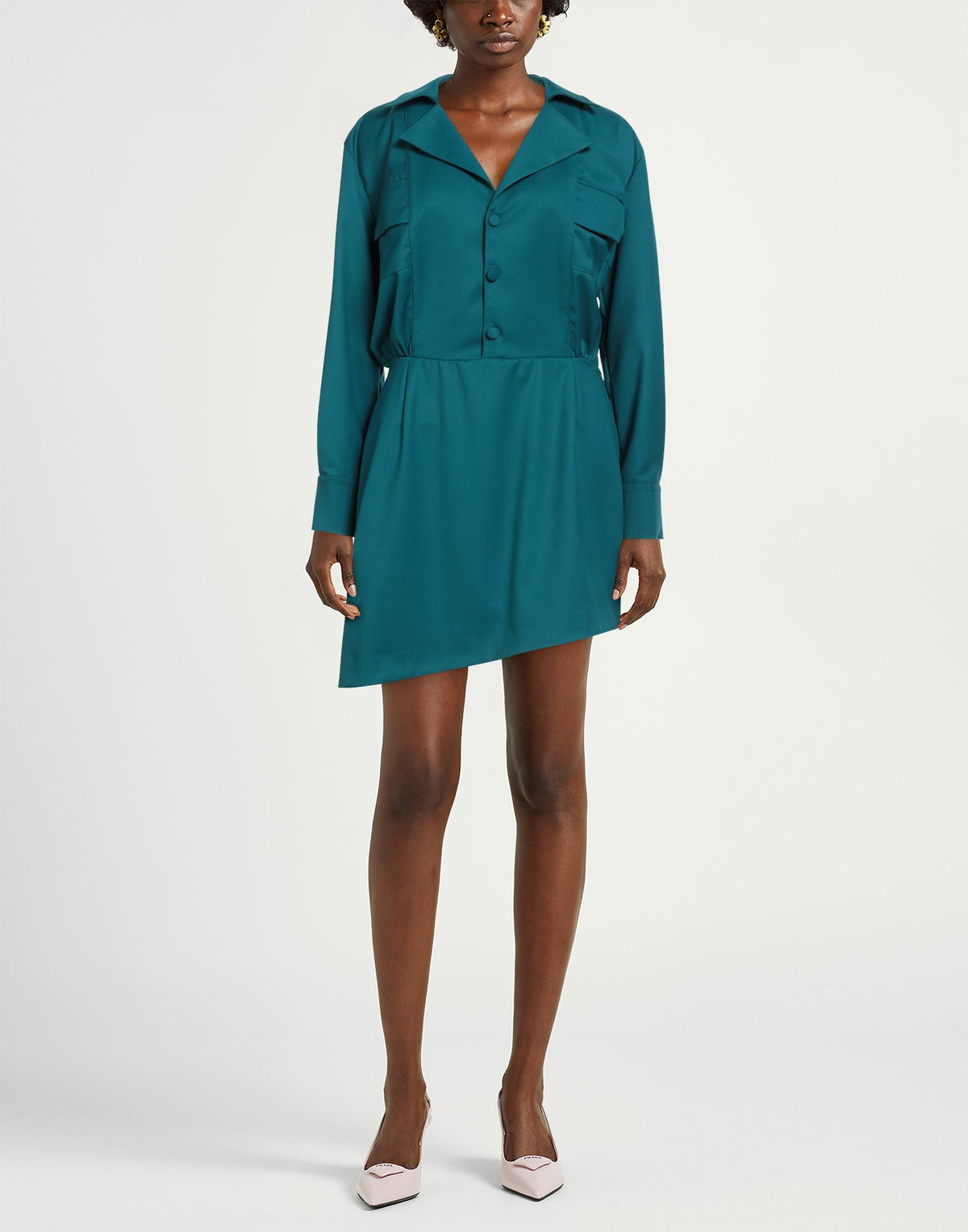 Jijil Womens Mini dress Deep teal