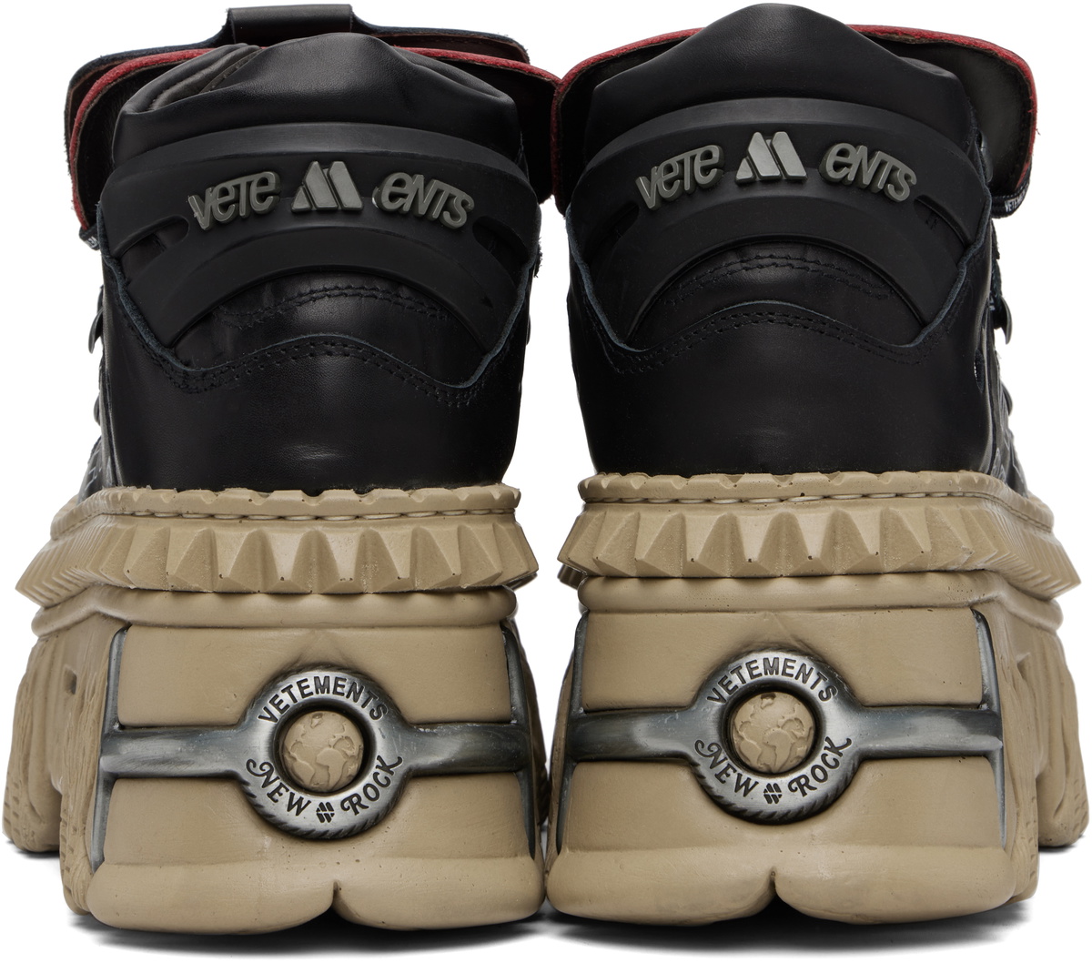 VETEMENTS Black New Rock Edition Platform Sneakers