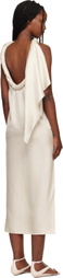 Loulou de Saison Off-White Susan Twisted Collar Maxi Dress