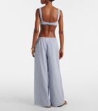 Montce Striped cotton wide-leg pants