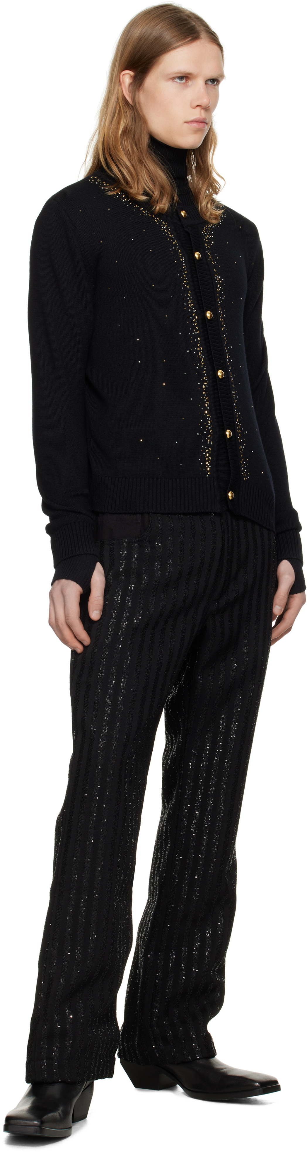 【ERNEST W. BAKER】EMBELLISHED CARDIGAN M Ernest W. Baker Black Embellished Cardigan Ernest W. Baker