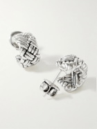 Bottega Veneta - Intrecciato Small Sterling Silver Earrings