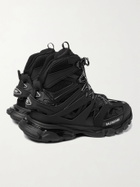 BALENCIAGA - Track High Nylon, Mesh and Rubber High-Top Sneakers - Black