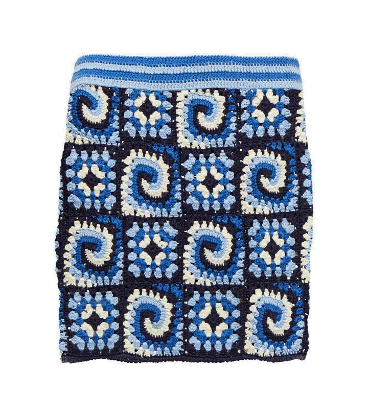 Photo: Staud - Brazing cotton crochet miniskirt