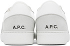 A.P.C. White & Gray Plain Sneakers