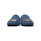 Balenciaga Blue Cosy BB Loafers