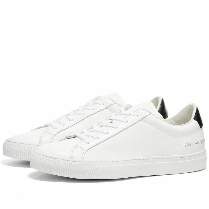 Photo: Common Projects Men's Retro Low Sneakers in White/Black