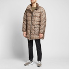 Wooyoungmi Men's All Over Logo Puffer Jacket in Beige/Black