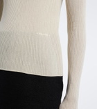 Fendi Ribbed-knit silk and cotton sweater