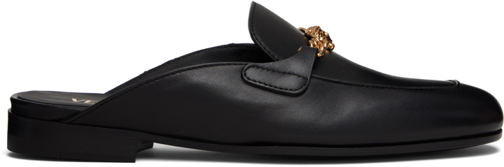 Photo: Versace Black Medusa Leather Loafers