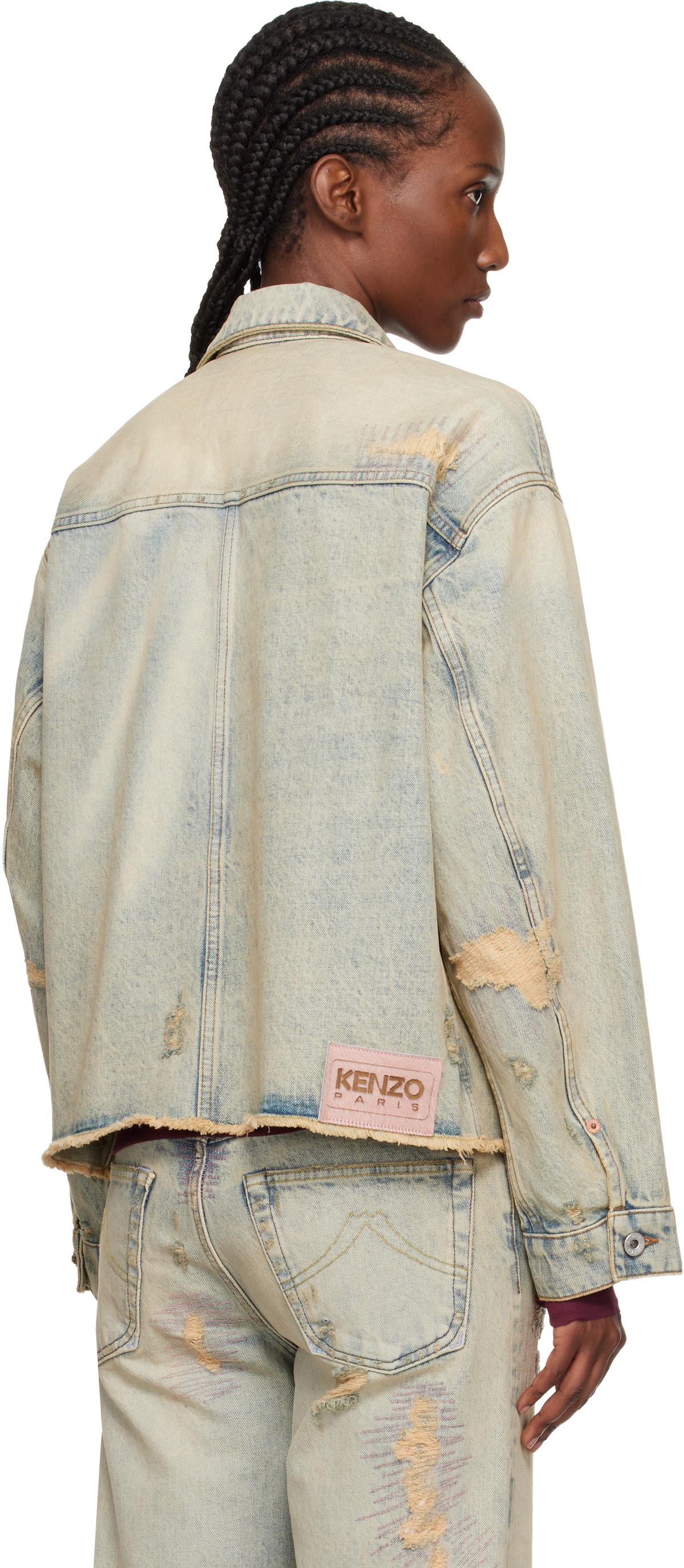 Kenzo Blue Kenzo Paris Denim Trucker Jacket