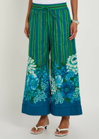 Alemais Margo Striped Wide-leg Cotton Cropped Trousers Multicoloured