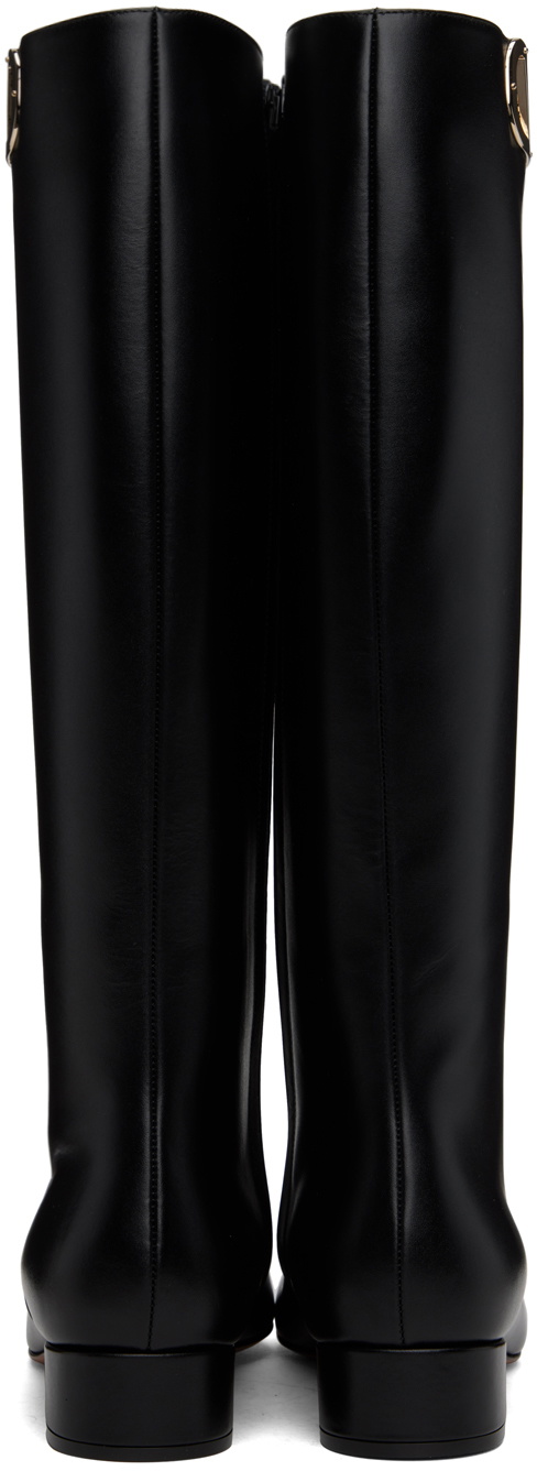 Valentino Garavani Black VLogo Tall Boots Valentino Garavani