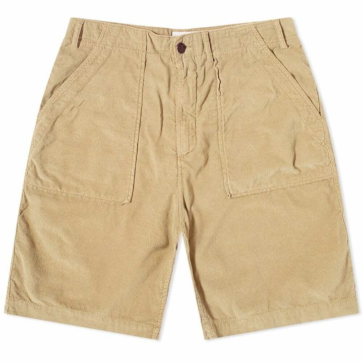 Photo: Universal Works Men's Summer Cord Fatigue Short in Stone