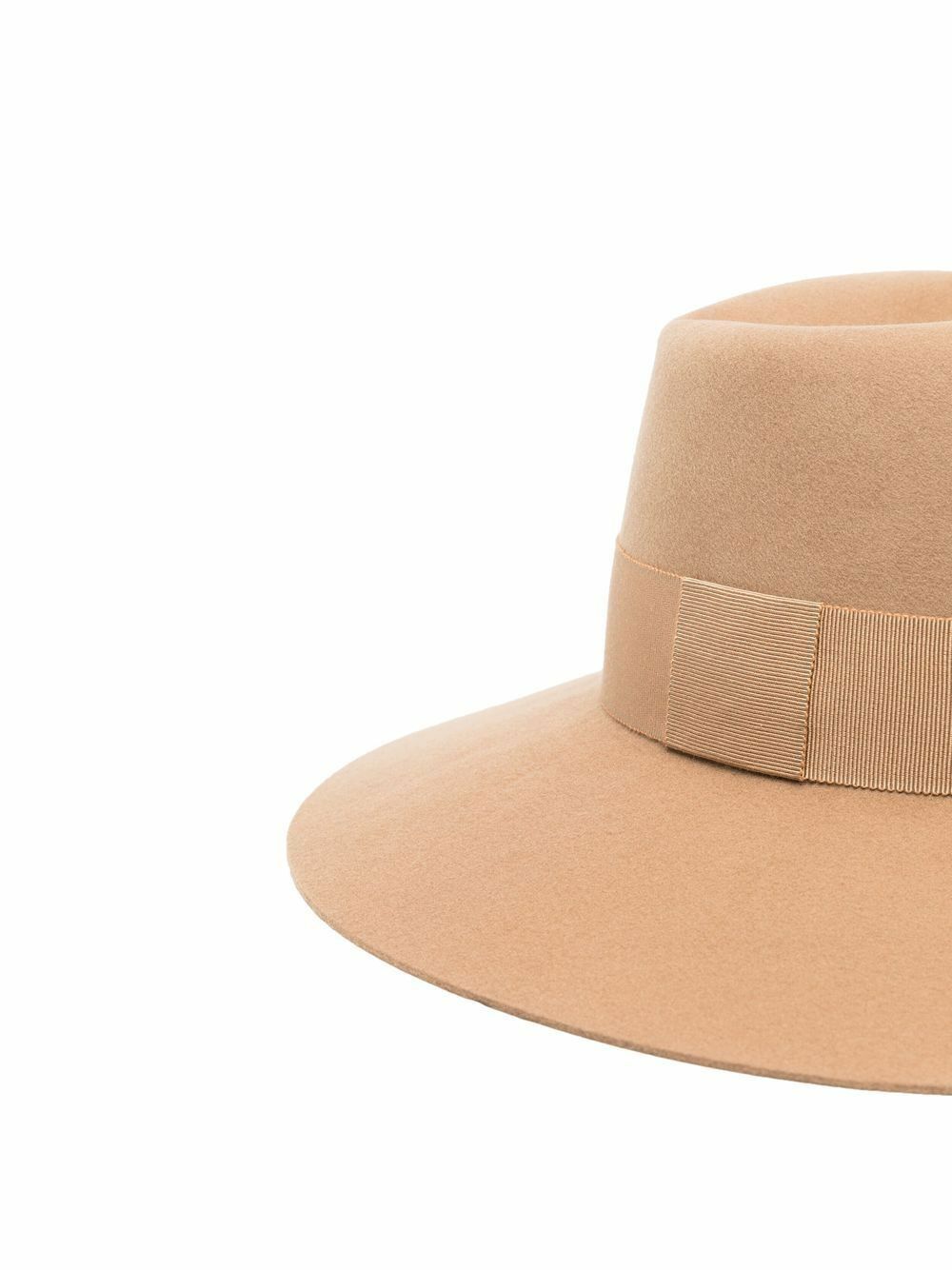 Maison Michel Neutral Virginie Logo Fedora Hat
