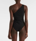 Saint Laurent Gathered one-shoulder swimsuit