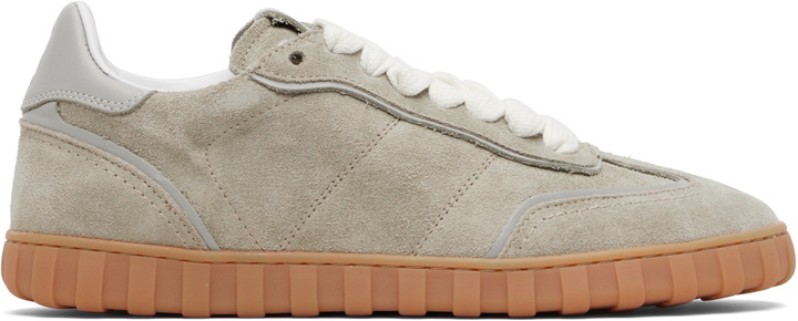 Photo: AMI Paris Gray Leather Low Top Step Sneakers