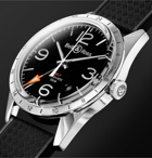 Bell & Ross - BR 123 42mm Steel and Rubber Watch, Ref. No. BRV123-BL-GMT/SRB - Black