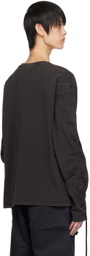 BLUEMARBLE Black Drawstring Long Sleeve T-Shirt