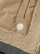 Folk - Hooke Park Signal Logo-Appliquéd Shell-Panelled Fleece Jacket - Neutrals