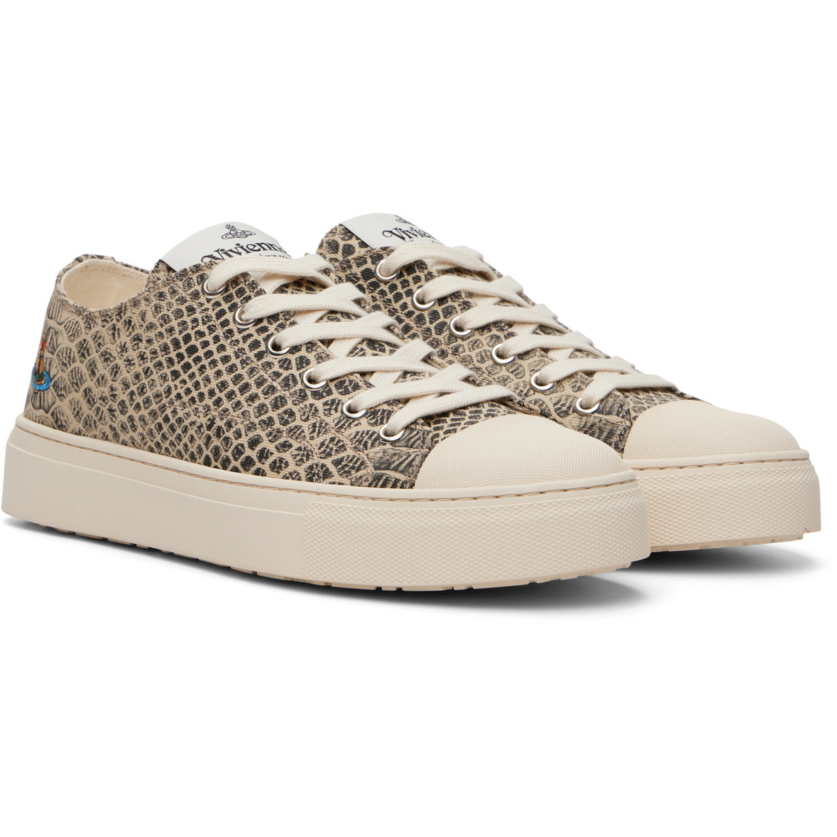 Vivienne Westwood Beige Low Top Plimsoll Sneakers