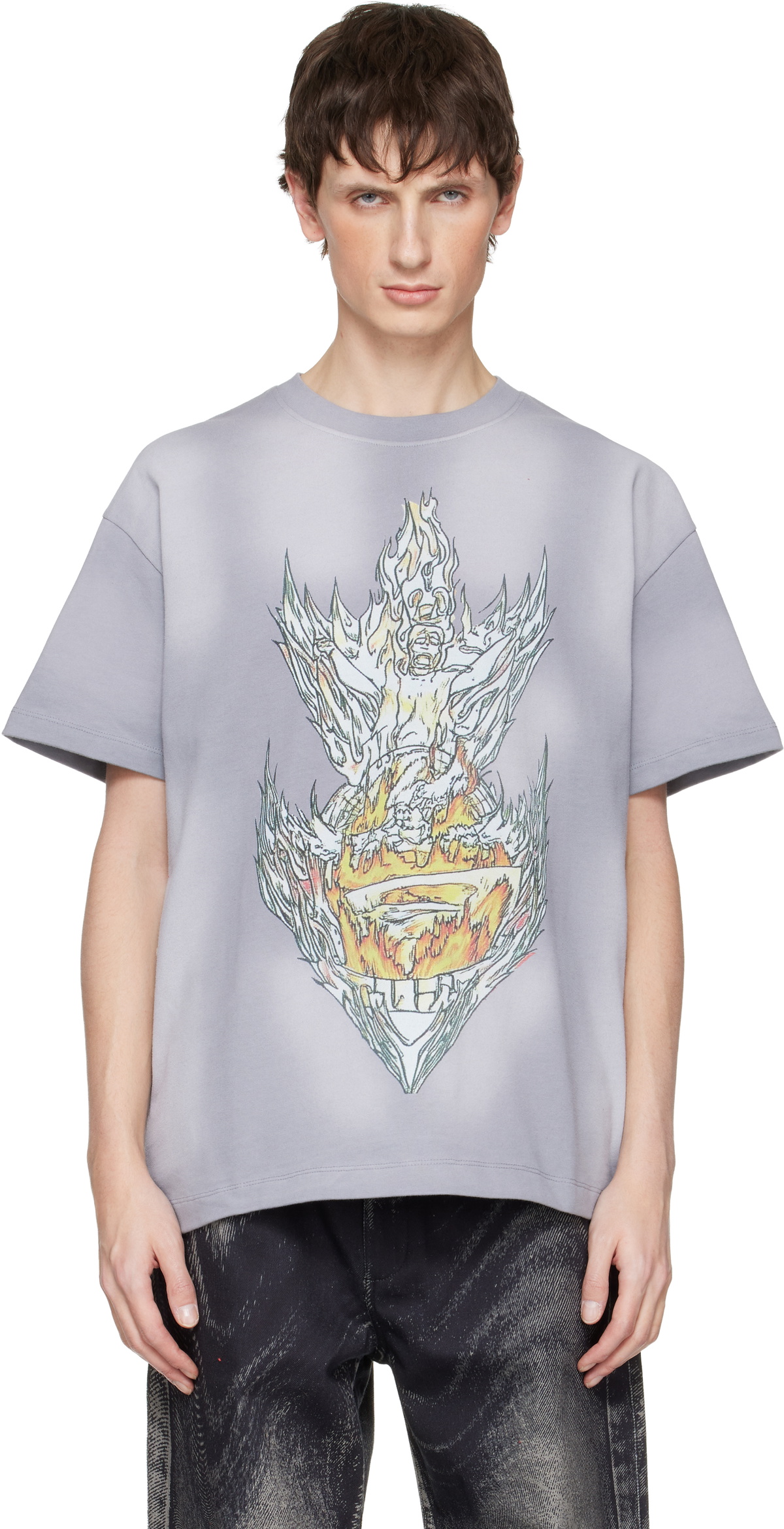 Who Decides War Gray Engulfed Memories Jersey T-shirt