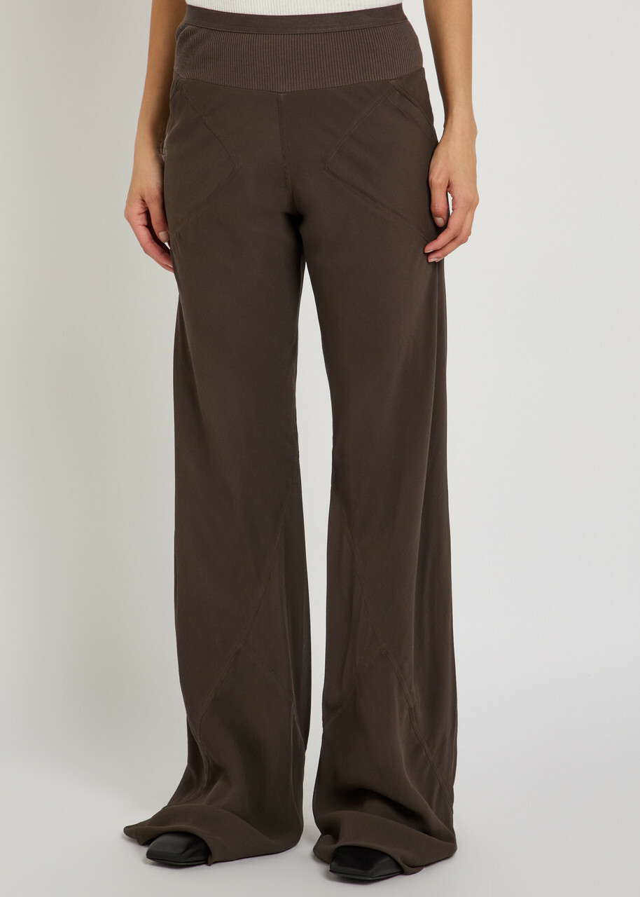 Rick Owens Silk-georgette Brown
