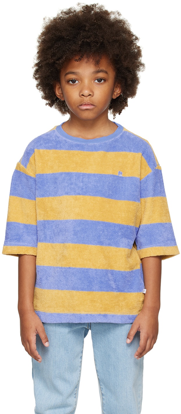 Photo: Repose AMS Kids Blue & Tan Striped T-Shirt