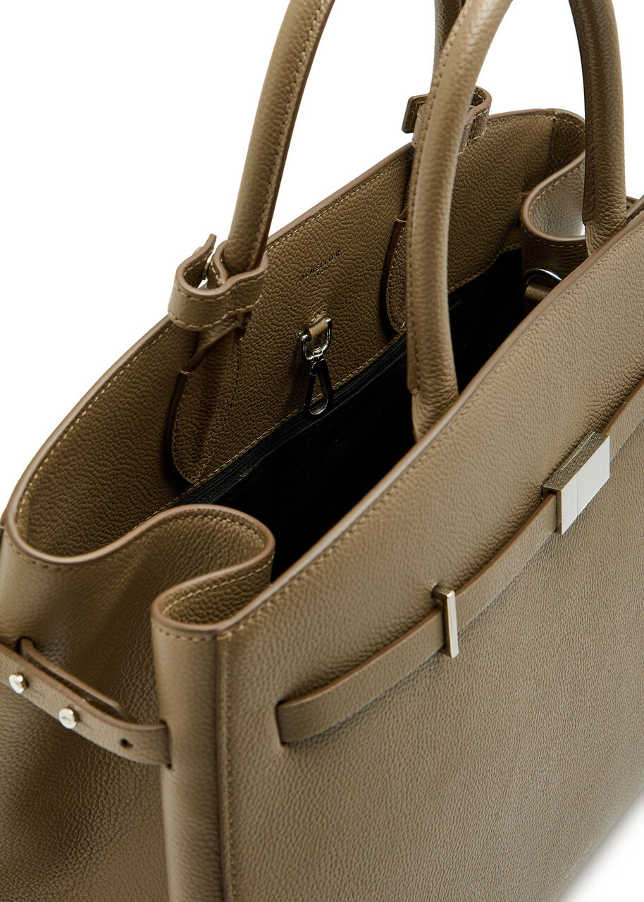 Demellier The Hudson Grained Leather top Handle bag - Taupe - One Size