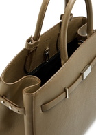 Demellier The Hudson Grained Leather top Handle bag - Taupe - One Size