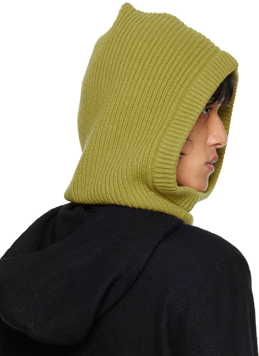 Rick Owens Green Cashmere Hood Rick Owens