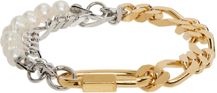 Photo: IN GOLD WE TRUST PARIS Gold & Silver Pearl Figaro Bracelet