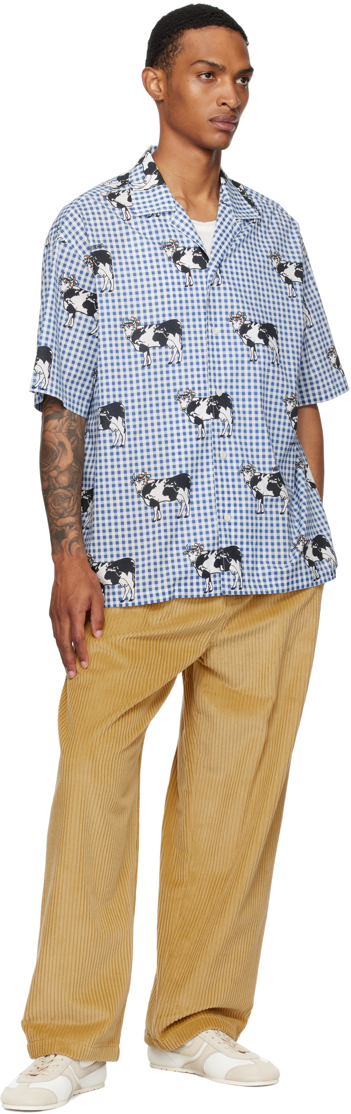Moschino Blue Archive Cow Shirt