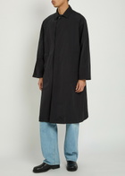 Vowels Packable Nylon Coat Black