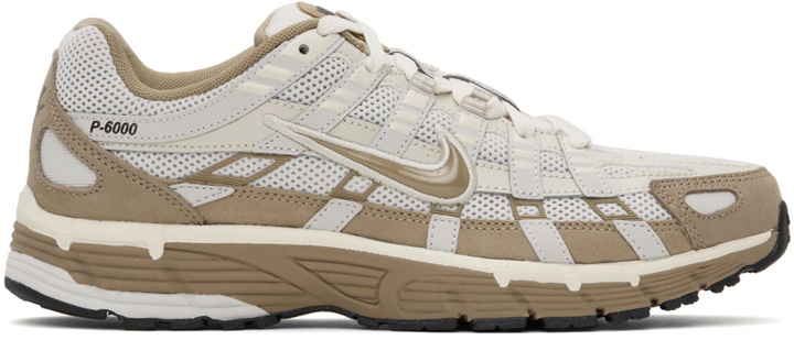 Photo: Nike White & Khaki P-6000 Sneakers