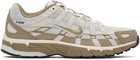 Nike White & Khaki P-6000 Sneakers