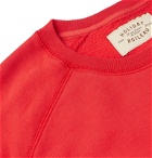 Holiday Boileau - Texas Printed Fleece-Back Cotton-Jersey Sweatshirt - Red